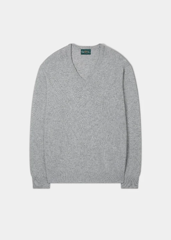 Hampshire Lambswool Jumper in Pearl Grey - Classic Fit