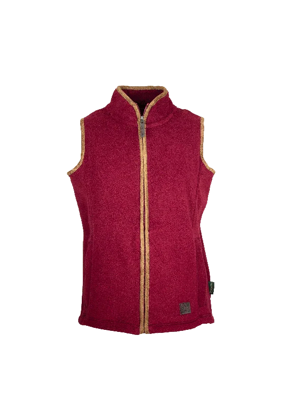 LF201 - Ladie's Fleece Gilet - RUBY