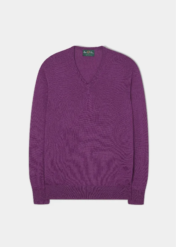 Millbreck Merino Wool Jumper in Orchid - Regular Fit