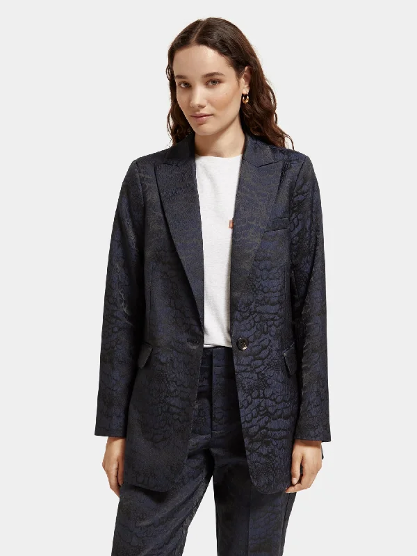 Single-breasted jacquard blazer