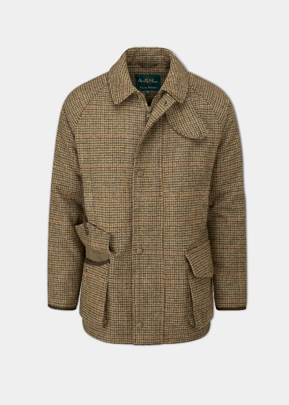 Surrey Waterproof Tweed Coat In Sycamore - Shooting Fit