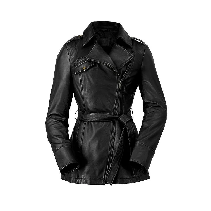 Traci - Women's Fashion Leather Jacket (Black)