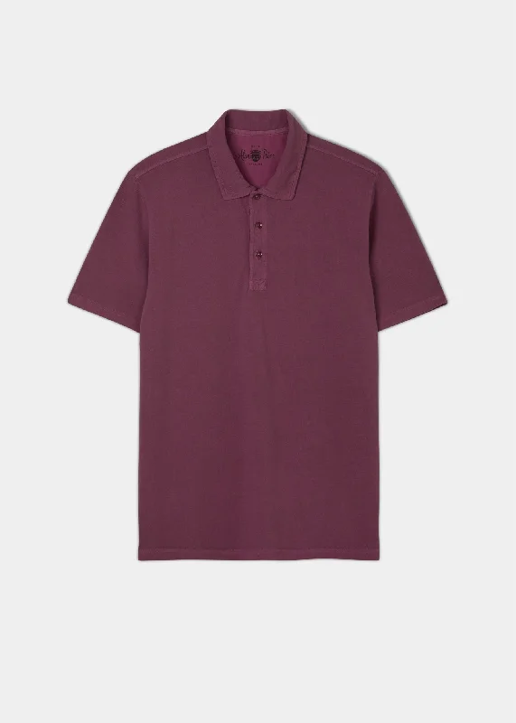 Weymouth Washed Effect Polo Shirt In Claret