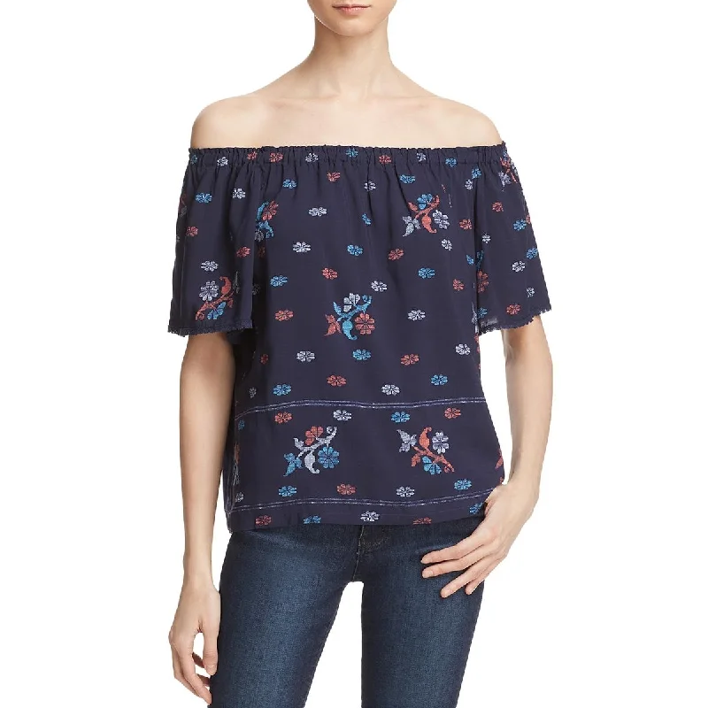 Beltaine Womens Chole Printed Off-The-Shoulder Blouse