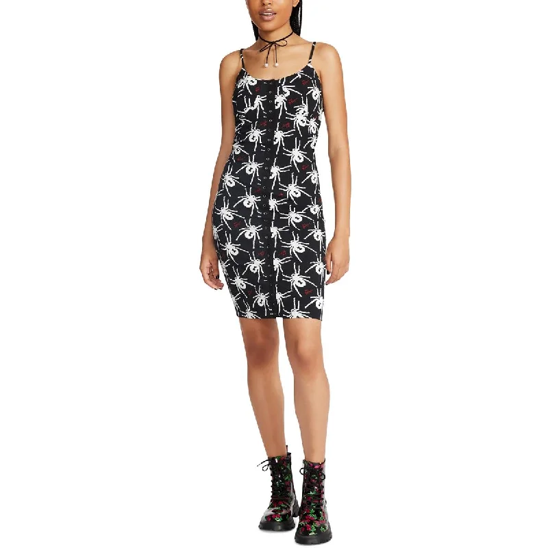 Betsey Johnson Womens Knit Printed Slip Dress