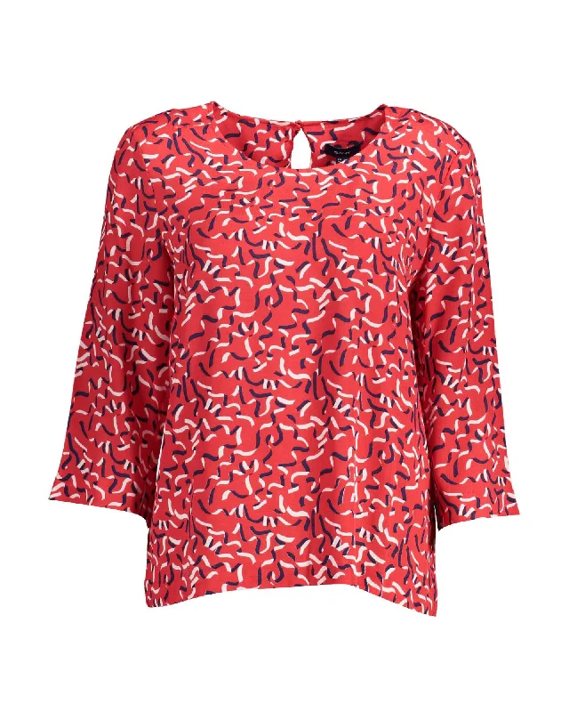 Gant  Women's Abstract Print Blouse - Red