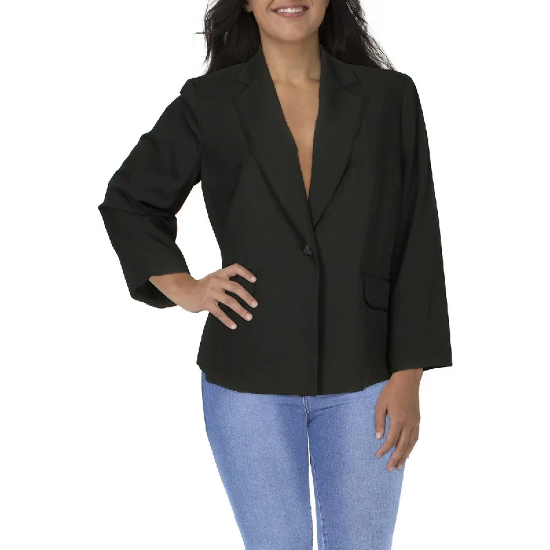 Le Suit Womens Plus Suit Separate Office One-Button Blazer