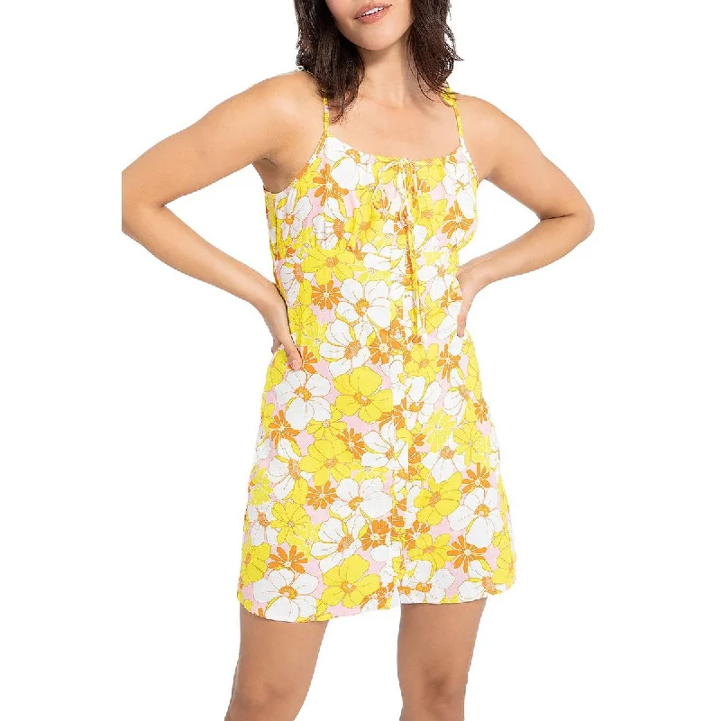 Sanctuary Womens Floral Micro-Mini Slip Dress