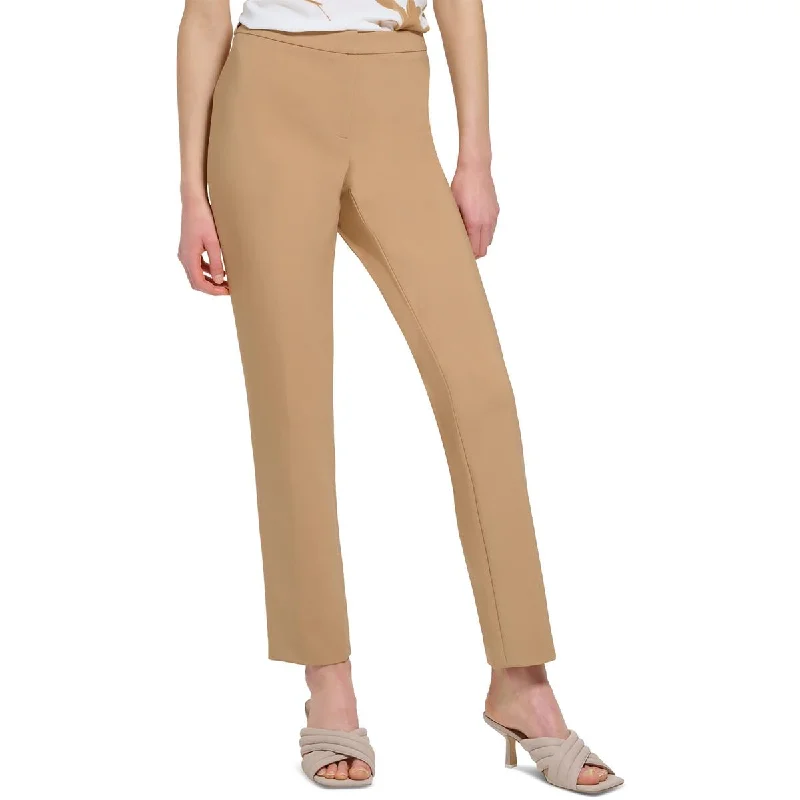 Calvin Klein Womens Petites Slim Mid Rise Dress Pants