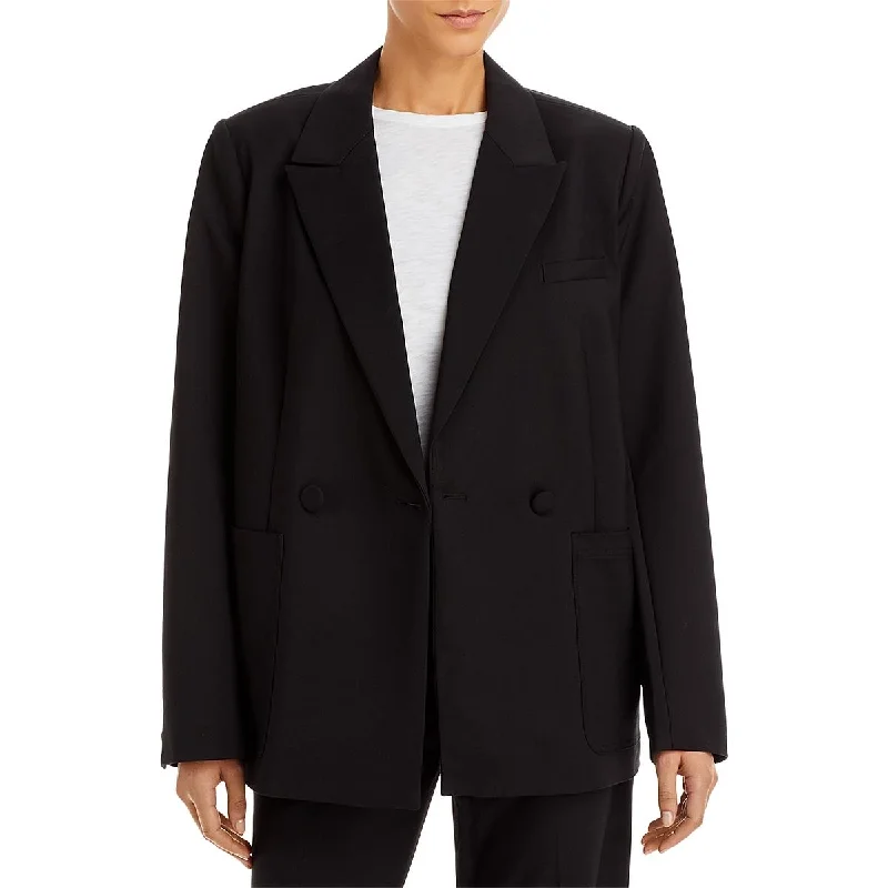 Good American Womens Office Career Double-Breasted Blazer