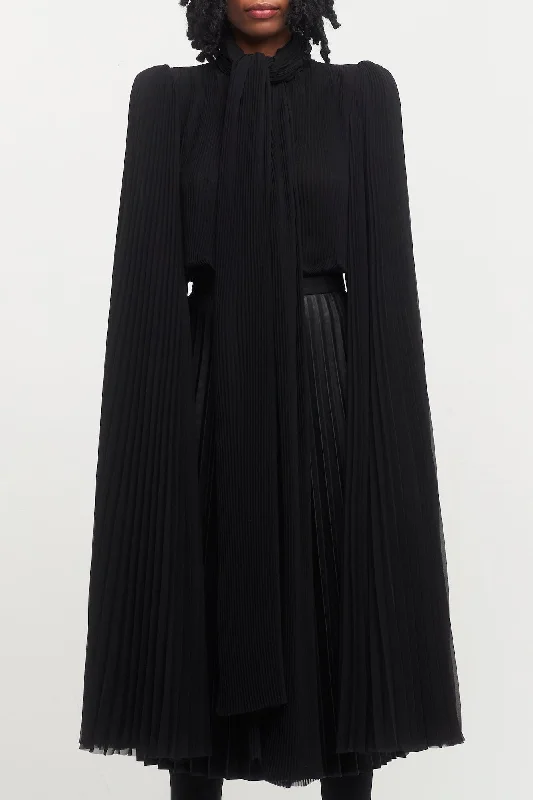 Balenciaga Scarf Pleated Blouse