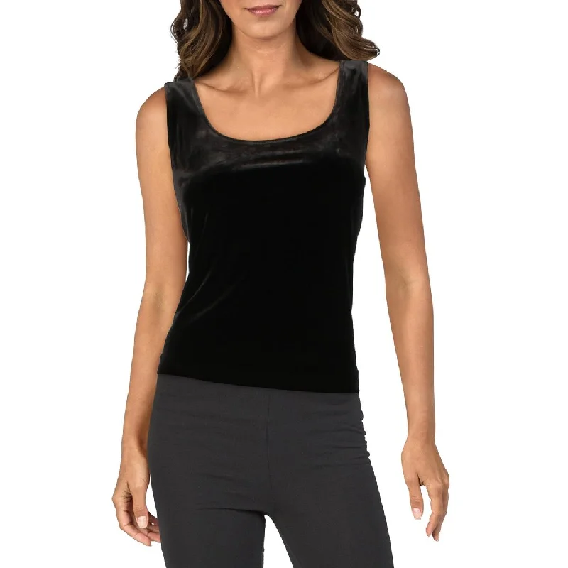 Alex Evenings Womens Velvet Sleeveless Tank Top