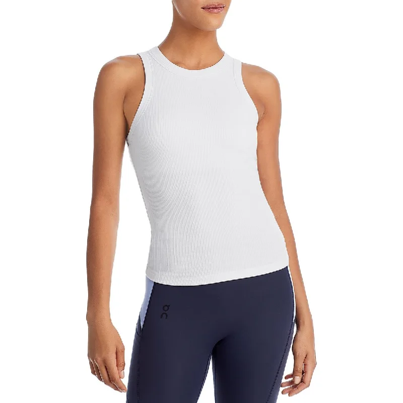 Aqua Womens Ribbed Stretch Tank Top