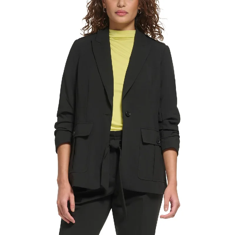 Calvin Klein Womens Work Casual One-Button Blazer