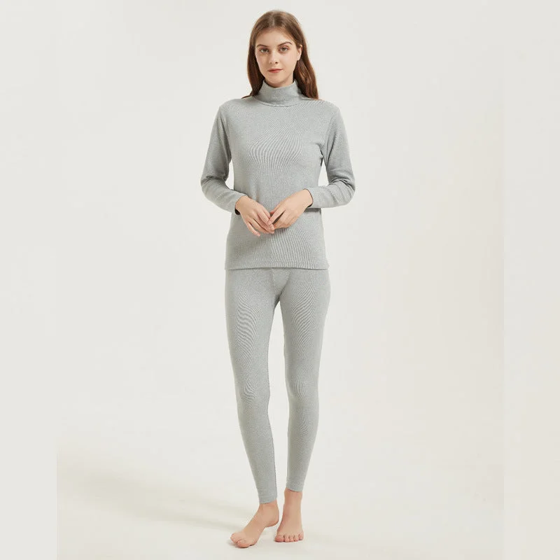 Suit high collar heather gray