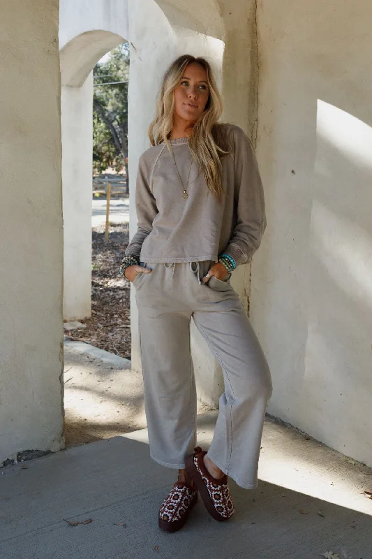 Emilia Sweatshirt And Pants Set - Ash Mocha