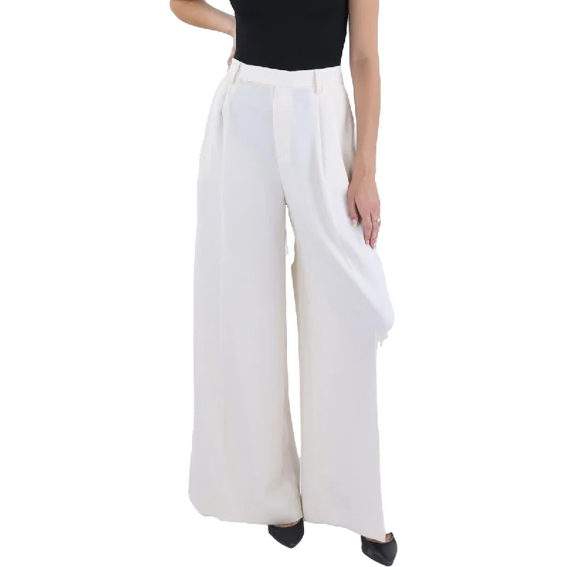 Lauren Ralph Lauren Womens Satin Wide Leg Dress Pants