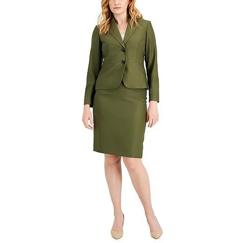 Le Suit Womens Petites Notch Collar Professional Two-Button Blazer