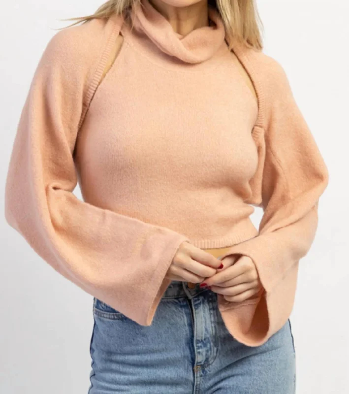 The Maddie Sweater Set In Blush