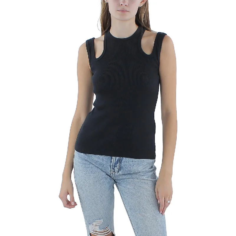 A.W.A.K.E MODE Womens Organic Cotton Blend Cutout Tank Top