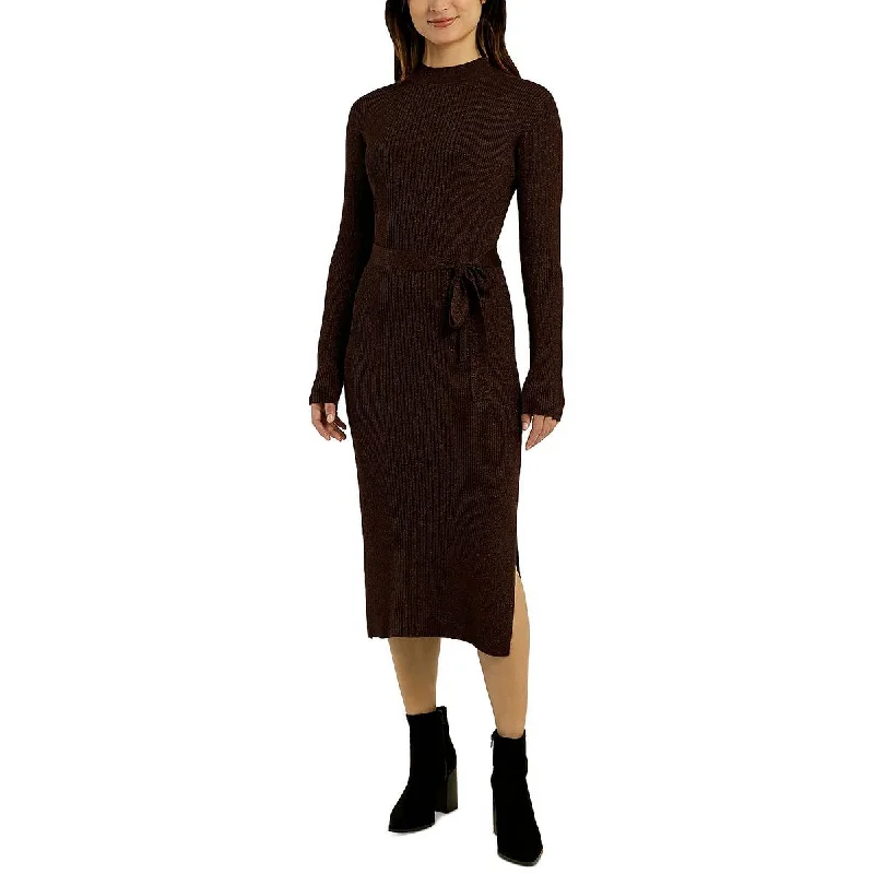 BCX Womens Juniors Knit Ribbed Sweaterdress