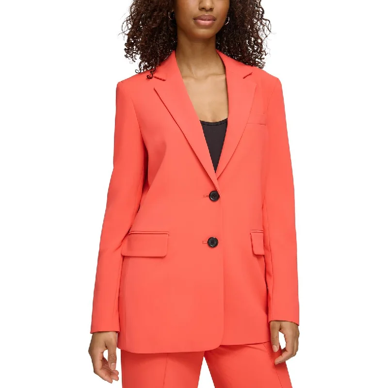 Karl Lagerfeld Paris Womens Oversized  Two-Button Blazer