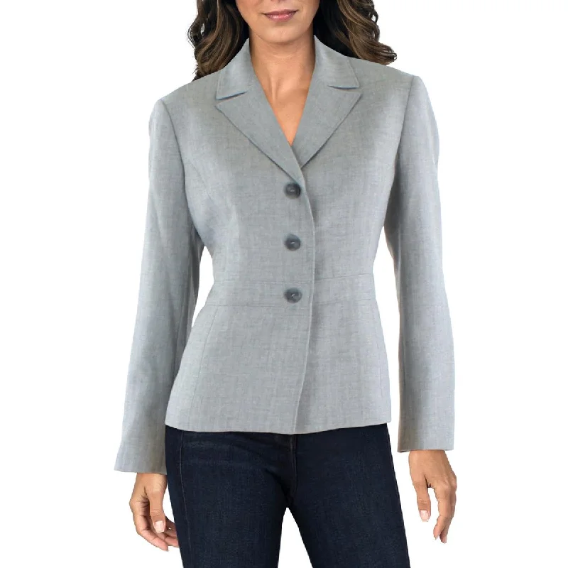 Le Suit Womens Woven Seamed Suit Jacket