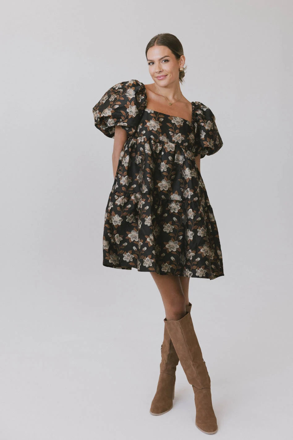 Moore Floral Babydoll Dress