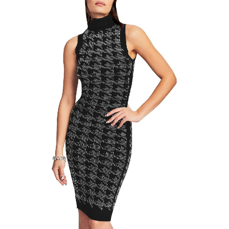 Retrofete Womens Chrystie Rhinestone Houndstooth Sweaterdress