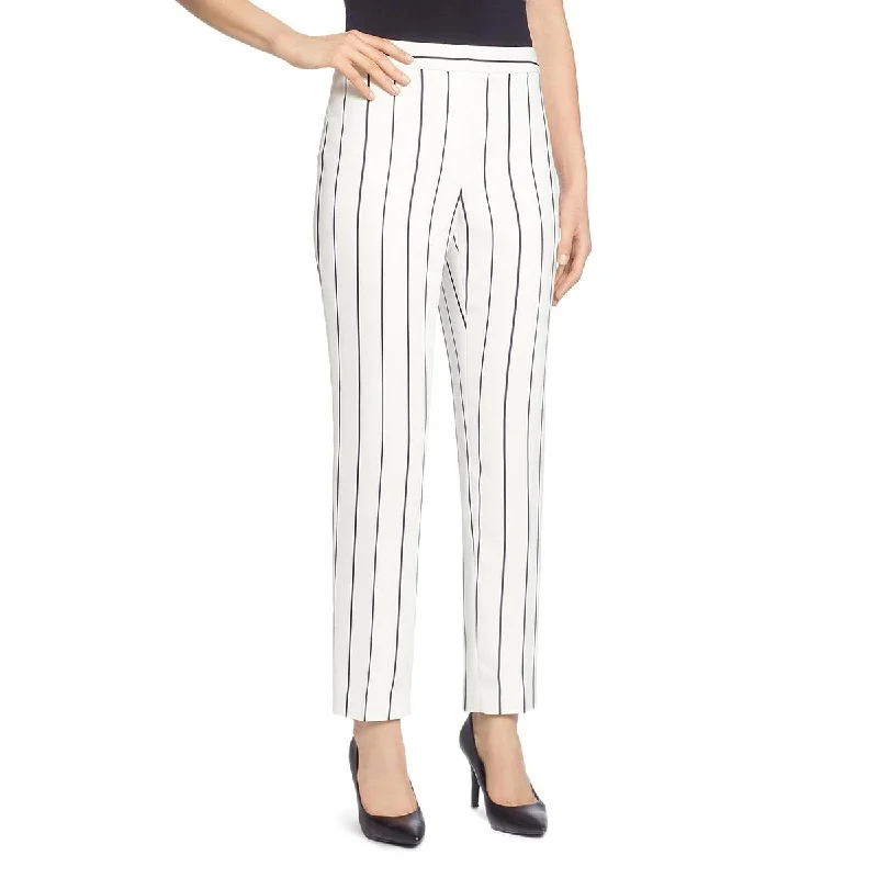 T Tahari Womens Striped High Rise Dress Pants