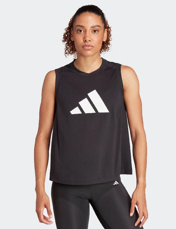 Train Essentials Big Performance Logo Training Tank Top - Black