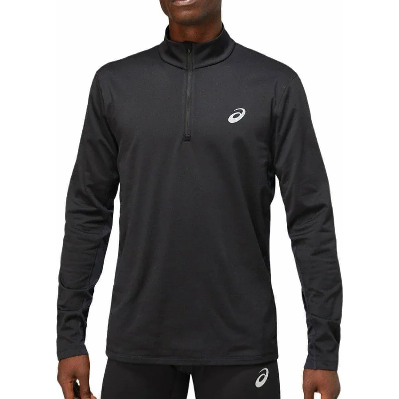 Asics Core Half Zip Winter Long Sleeve Mens Running Top - Black