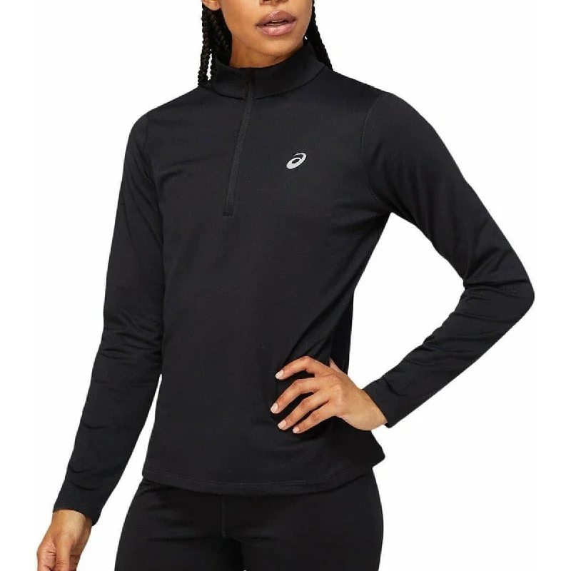 Asics Core Winter Half Zip Long Sleeve Womens Running Top - Black