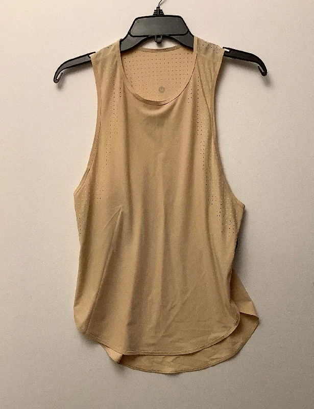 Athletic Tank Top By Lululemon In Beige, Size: Xs