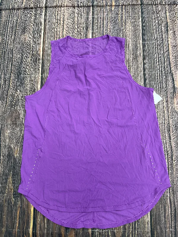 Athletic Tank Top By Lululemon In Purple, Size: L