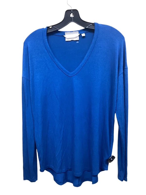 Athletic Top Long Sleeve Crewneck By Athleta In Blue, Size: S