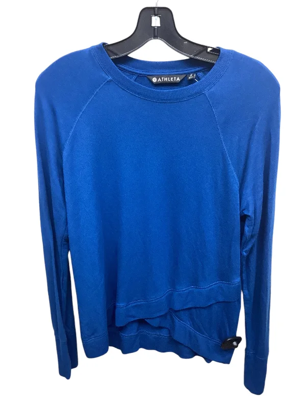 Athletic Top Long Sleeve Crewneck By Athleta In Blue, Size: S