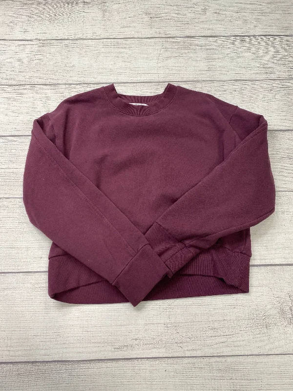 Athletic Top Long Sleeve Crewneck By Athleta In Maroon, Size: S