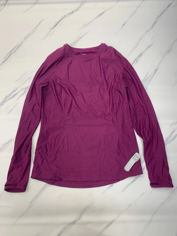 Athletic Top Long Sleeve Crewneck By Athleta In Purple, Size: L