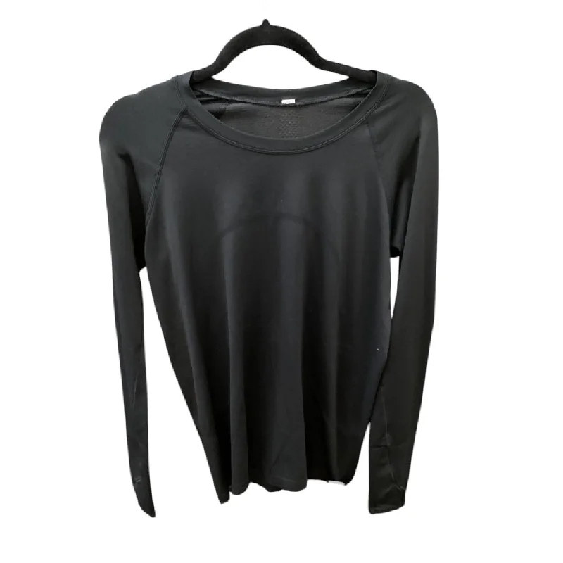 Athletic Top Long Sleeve Crewneck By Lululemon In Black, Size: 10