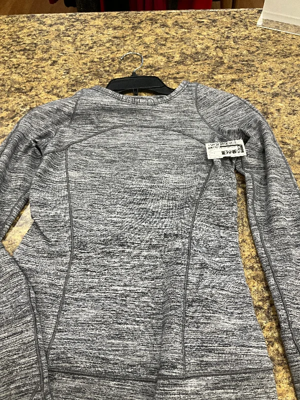 Athletic Top Long Sleeve Crewneck By Lululemon In Grey, Size: 2