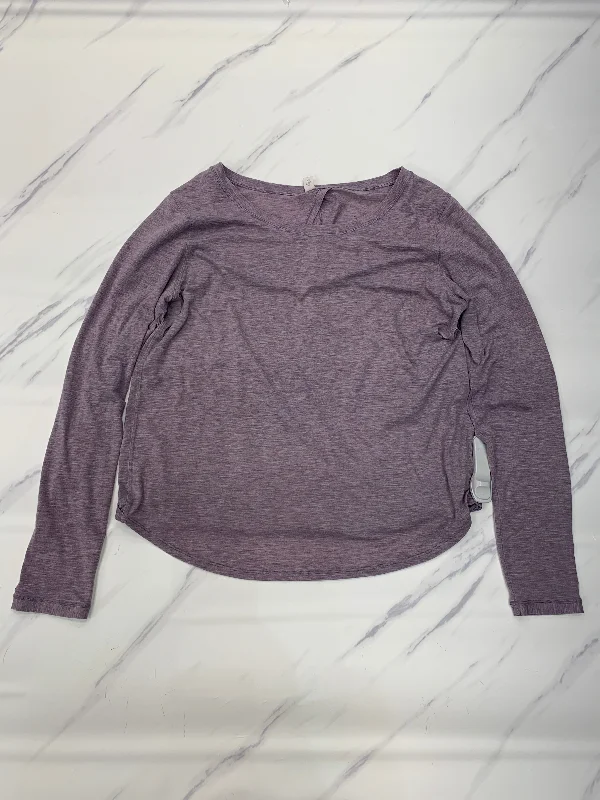 Athletic Top Long Sleeve Crewneck By Lululemon In Purple, Size: 10