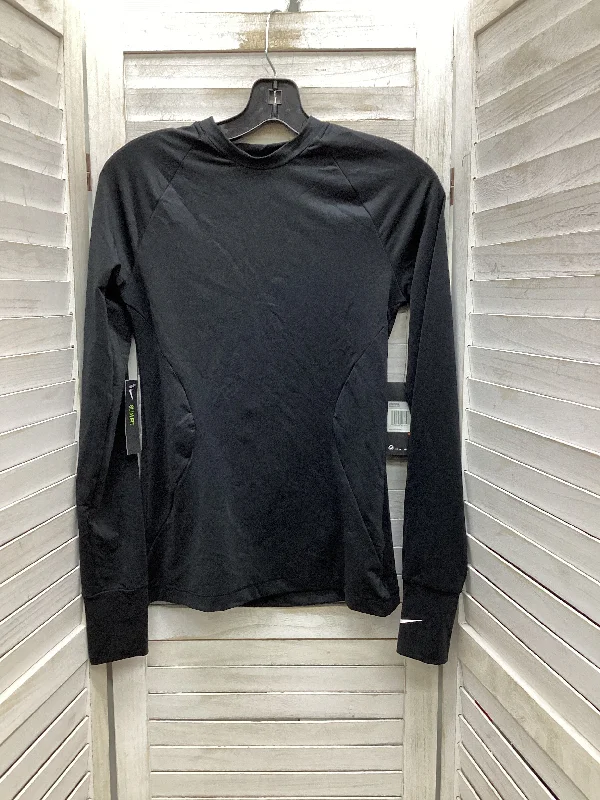 Athletic Top Long Sleeve Crewneck By Nike Apparel In Black, Size: Xs