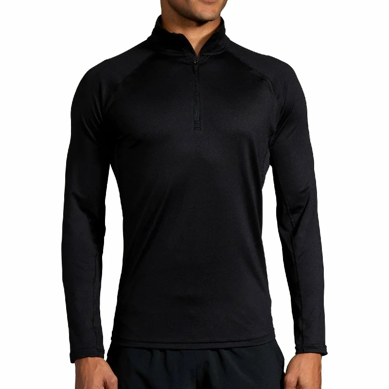 Brooks Dash Half Zip Long Sleeve Mens Running Top - Black