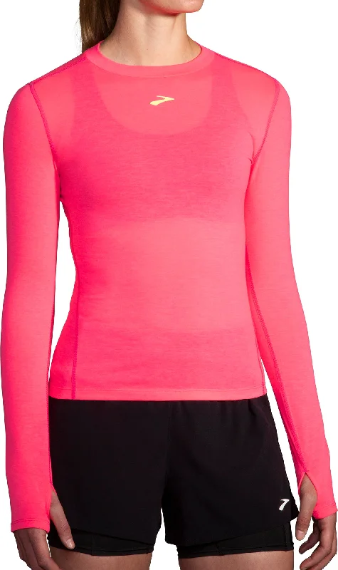 Brooks High Point Womens Long Sleeve Running Top - Pink