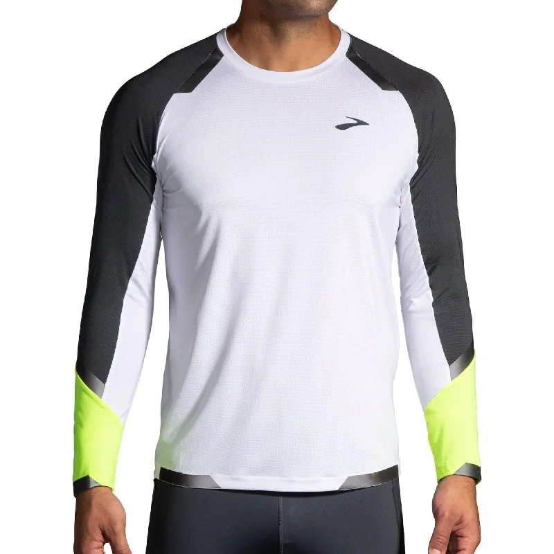 Brooks Run Visible Long Sleeve Mens Running Top - White