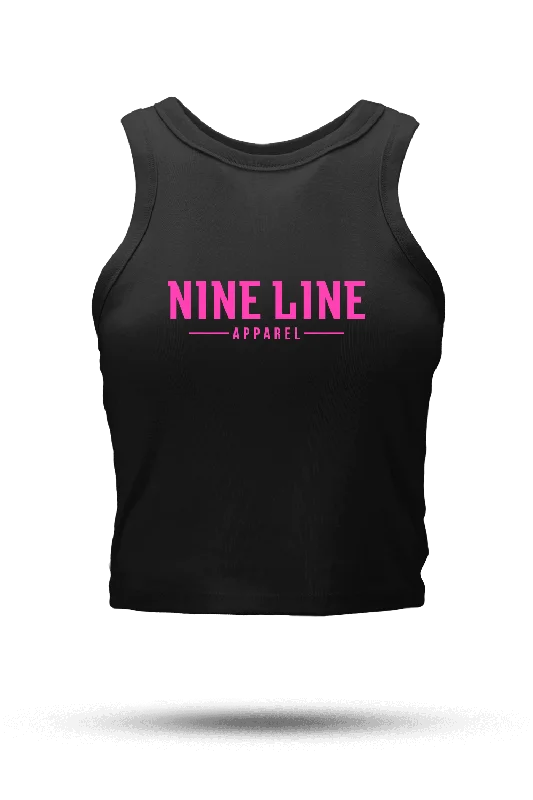 Crop Tank - NLA Basic Pink Logo