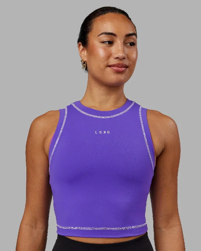 Imprint Tank - Royal Purple-White