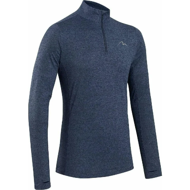 More Mile Core Half Zip Long Sleeve Mens Running Top - Blue