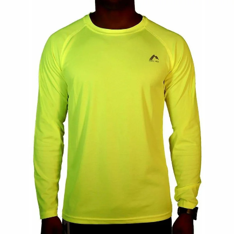 More Mile Lumino Long Sleeve Mens Running Top - Yellow